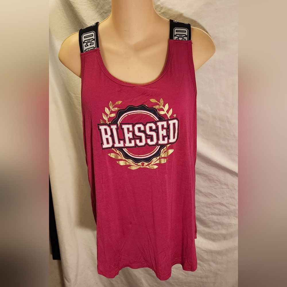 NO BOUNDARIES  XL HOT PINK SLEEVELESS TUNIC